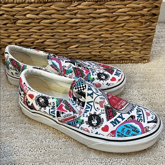 Vans BMX “Those Aren’t Vans” Print Unisex Skater Slip On Sneakers W 8 /M 6.5 EUC - Picture 3 of 10